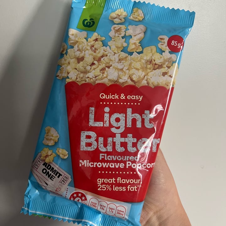 Woolworths (Australia) Light Butter Flavoured Microwave Popcorn Review