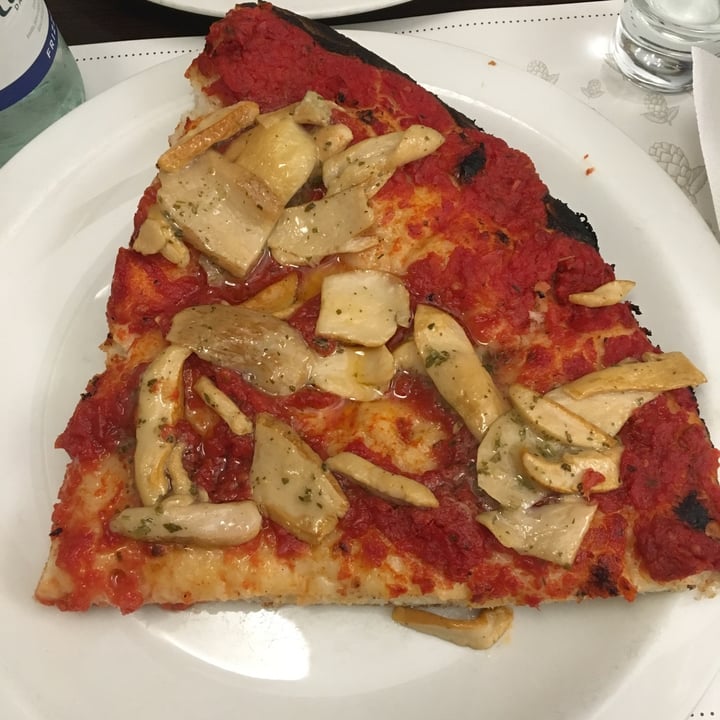 Pizzeria del Sole Milano, Italy Pizza al trancio marinara e funghi