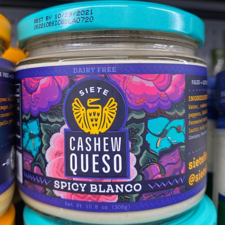 Siete Family Foods Cashew Queso Spicy Blanco Review | abillion