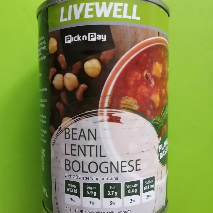 Livewell Bean Lentil Bolognese Review abillion
