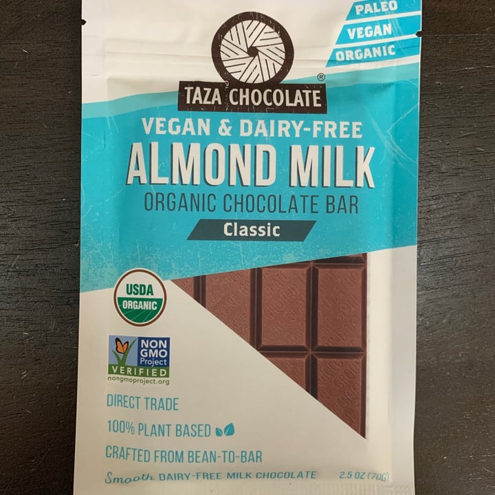 Taza Chocolate Almond Milk Chocolate Bar Review abillion