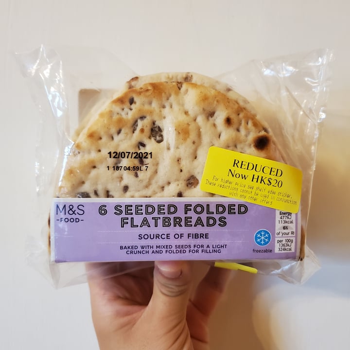 Marks & Spencer Food (M&S) 6 Seeded Folded Flatbreads Reviews abillion