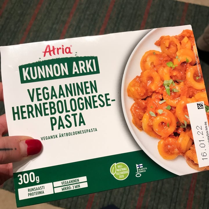 Atria Vegaaninen Hernebolognesepasta Review | abillion