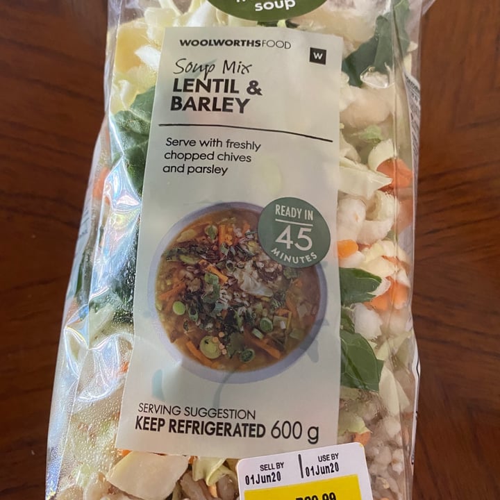 Woolworths Food Lentil and Barley Soup Mix Review abillion