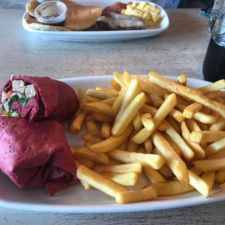 Pancake & Waffle Shack United Kingdom Vegan wrap Review abillion