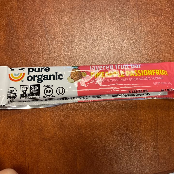 Pure Organic Layered Fruit Bars Pinapple Passionfruit Review abillion
