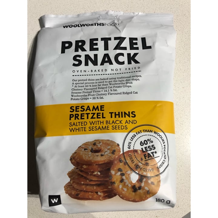 Woolworths Food Sesame pretzel thins Review abillion