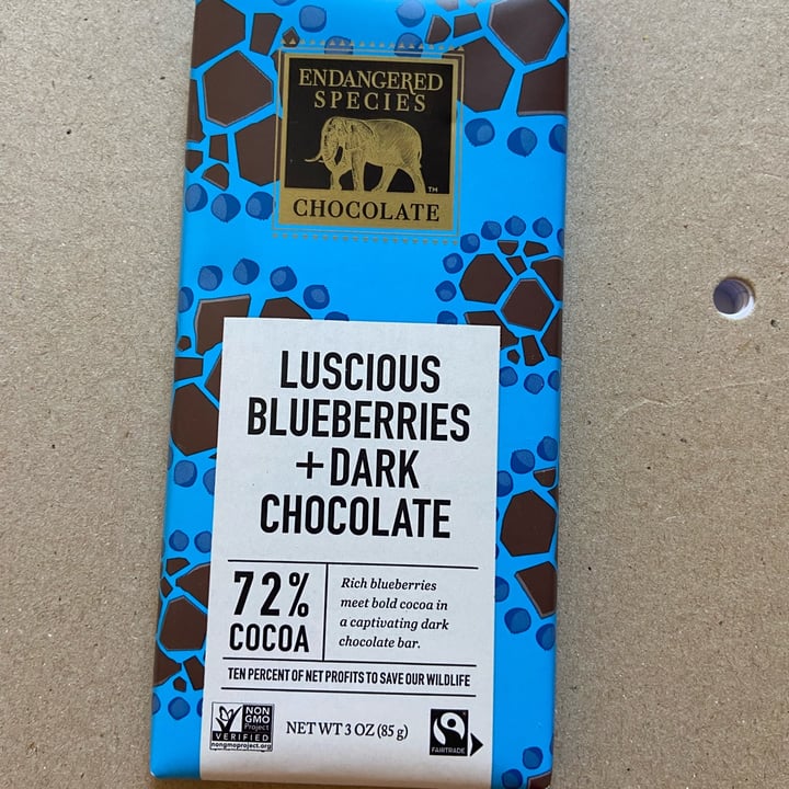 Endangered Species Chocolate Luscious Blueberries Dark Chocolate Endangered species chocolate luscious blueberries dark chocolate
