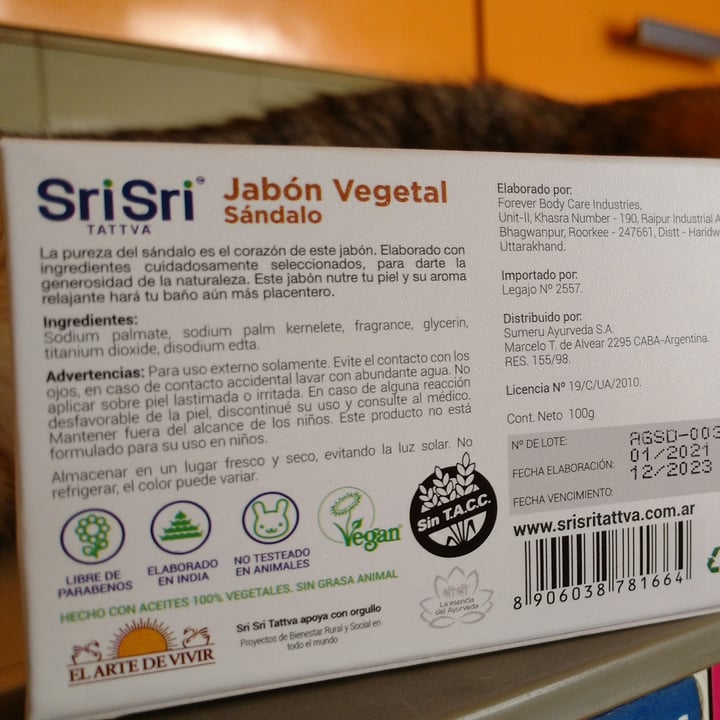review photo of SriSri Tattva Jabon Vegetal de Sandalo shared by @sandra0206 on 11 Feb 2022 - review