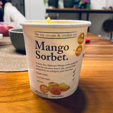 The Ice Cream & Cookie Co, Mango Sorbet, ice cream, frozen, food, review