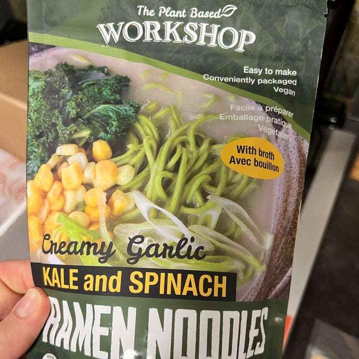 The Plant Based Creamy Garlic Kale And Spinach Ramen Noodles