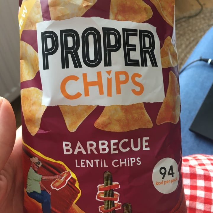photo of Proper Chips Barbecue Lentil Chips shared by @londonveganista on  23 Sep 2021 - review