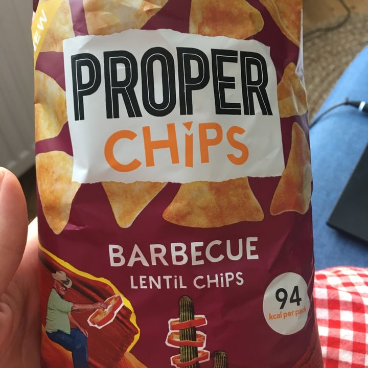 review photo of Proper Chips Barbecue Lentil Chips shared by @londonveganista on 23 Sep 2021 - review