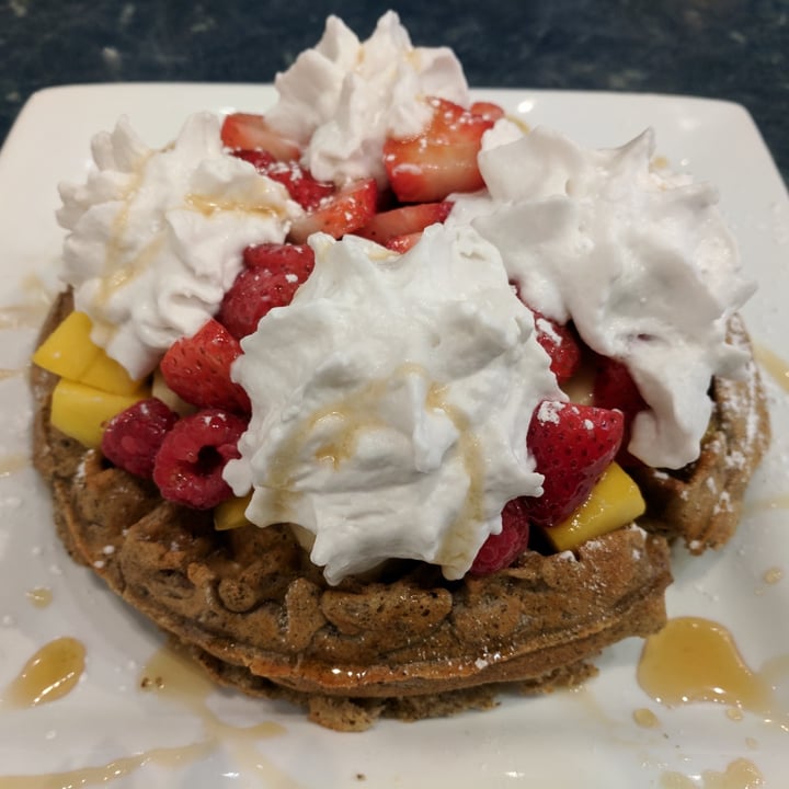 West Coast Waffles Downtown, Victoria, Canada Vegan Waffles with