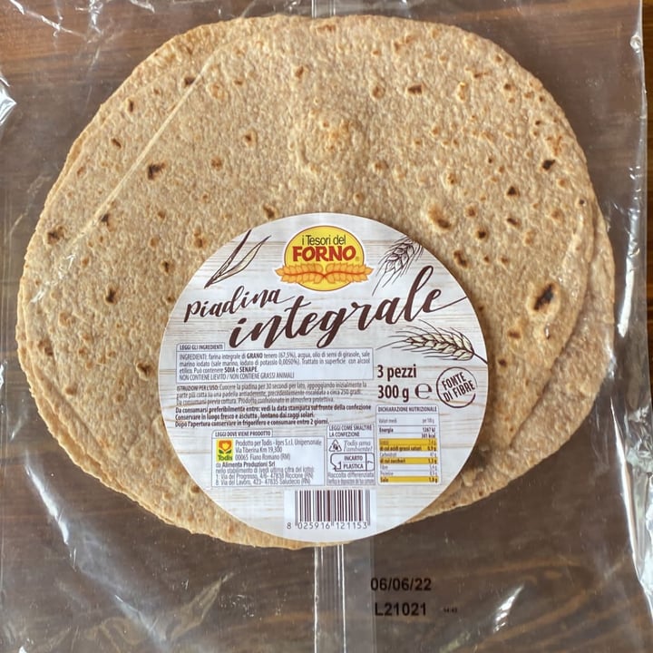 I tesori del forno Piadina Integrale Review abillion