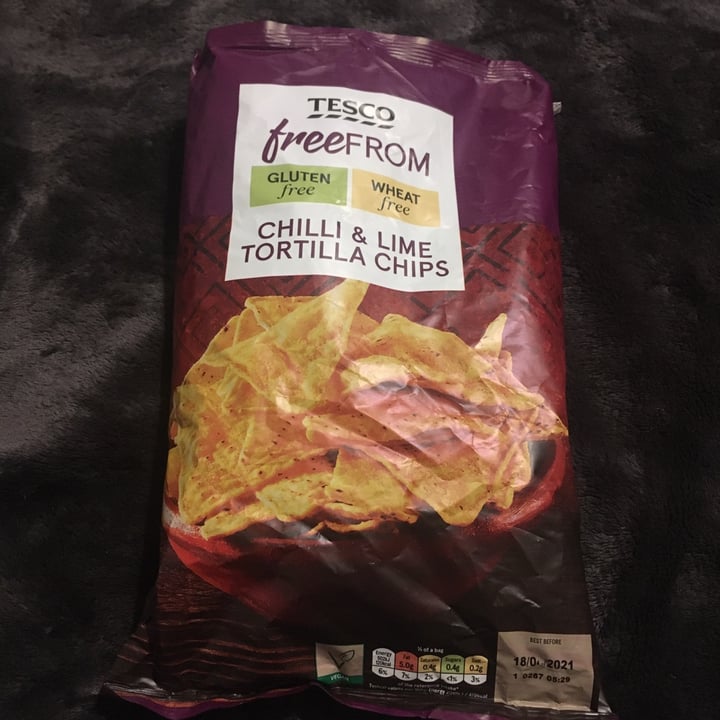 Tesco Free from chilli & lime tortilla chips Review abillion