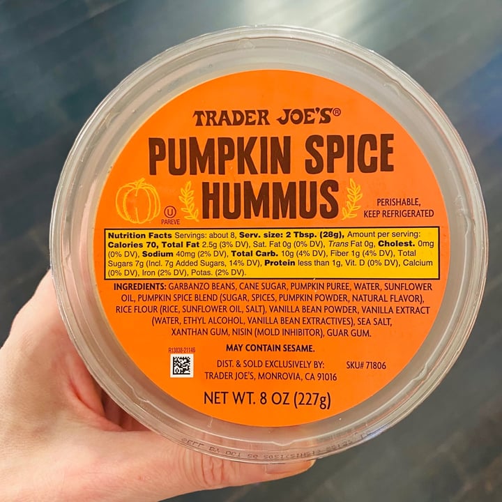 Trader Joe's Pumpkin spice hummus Review abillion