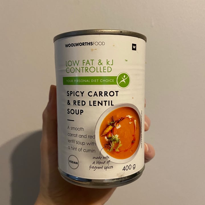 Woolworths Food Spicy Carrot and red lentil soup Review abillion