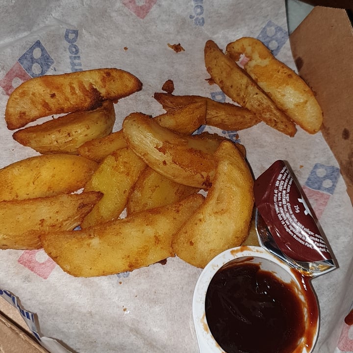 Domino's Pizza Nea Smirni, Greece Vegan Potato Wedges with BBQ Sauce