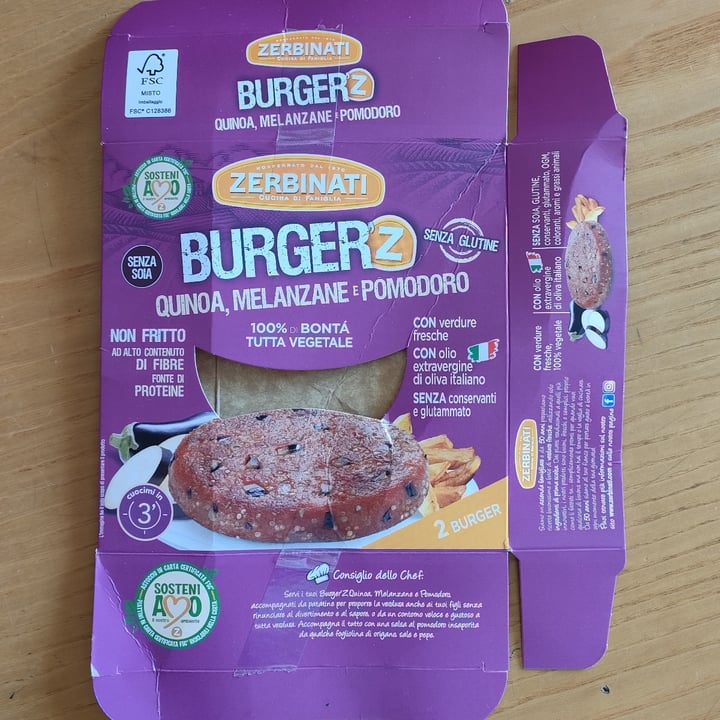 Zerbinati Burger Quinoa, Melanzane e Pomodoro Review abillion