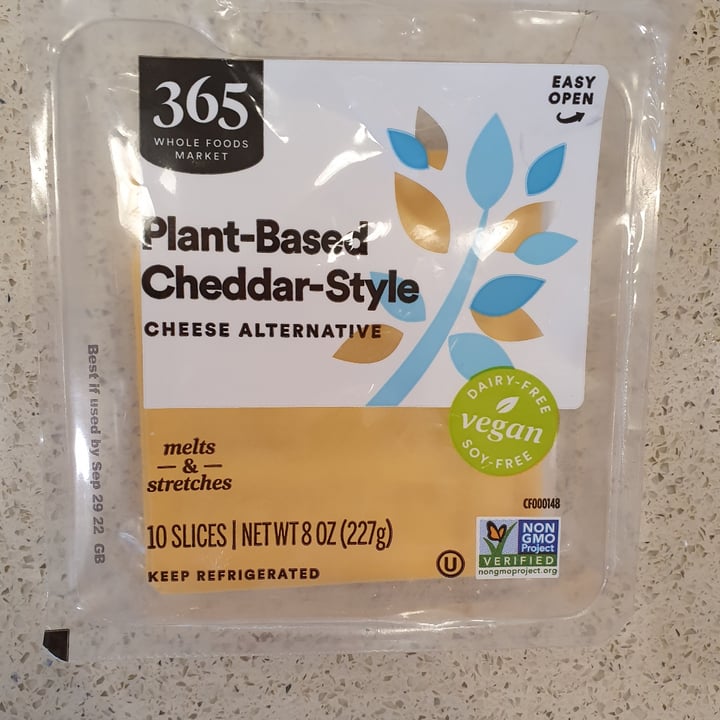 365 Whole Foods Market Plant Based Cheddar Cheese Alternative Slices