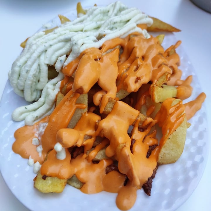 Bizargorri Taberna Donostia, Spain Patatas con dos salsas Review abillion