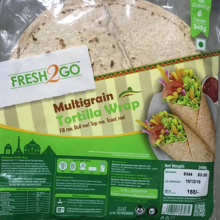 Fresh2Go Multigrain Tortilla Wrap Reviews abillion
