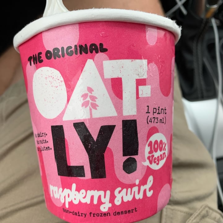 Oatly Raspberry swirl Ice Cream Review abillion