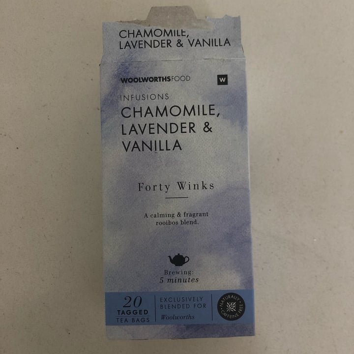 Woolworths Food Forty winks tea Review abillion