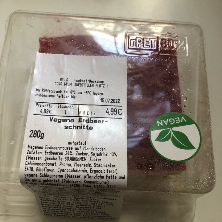 Billa Vegane Erdbeer Schnitte Review | abillion