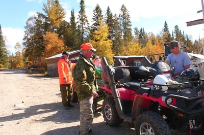 A group out for a day of bird hunting close to the Algoma Motel in Ontario Canada