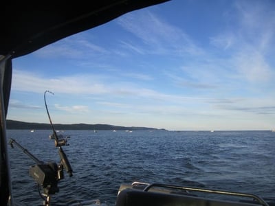 A salmon derby on Lake Superior near the Algoma Motel in Wawa Ontario Canada
