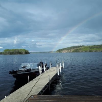 The part of gold at the end of the rainbow near the Algoma Motel