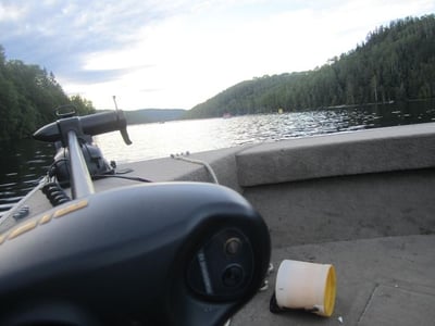 A Splendid view of one of the many lakes near the i'll go my motel in Wawa Ontario Canada