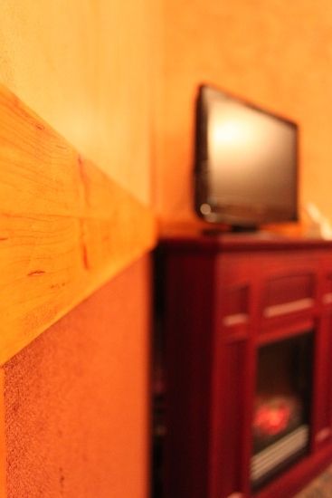 TV area at Algoma Motel, Wawa, Ontario, Canada