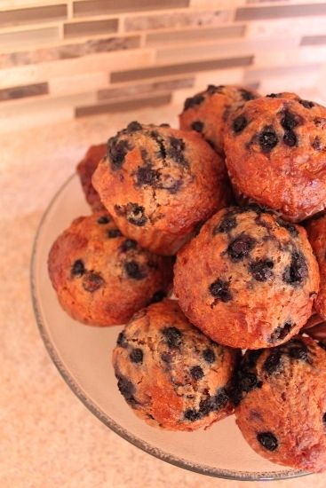 Another image of our scrumptious muffins just out of the oven and served fresh every morning.