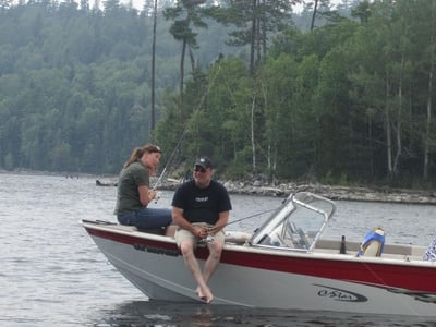 Stony Portage on Manitou Lake near the Algoma Motel in wawa Ontario