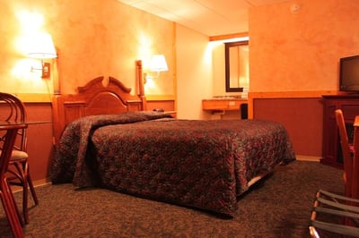 Bedroom area at Algoma Motel, Wawa, Ontario, Canada