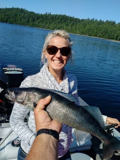 Another catch while fishing in the nearby Lakes near the Algoma Motel in Ontario Canada