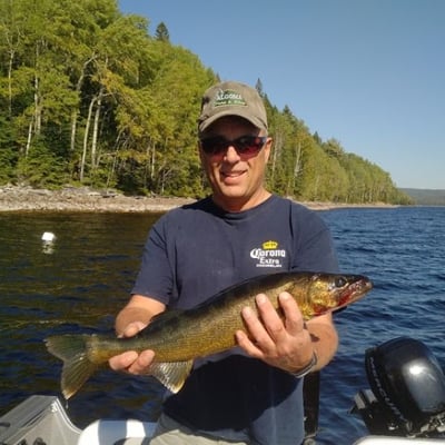 Another day of fishing on the lake near Wawa ontario and the Algoma Motel