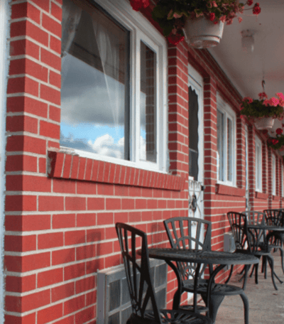 Exterior view of motel rooms