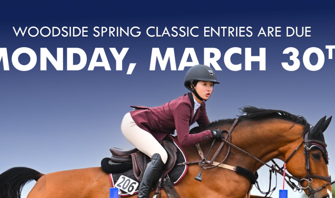 Woodside Spring Entries Due on Monday