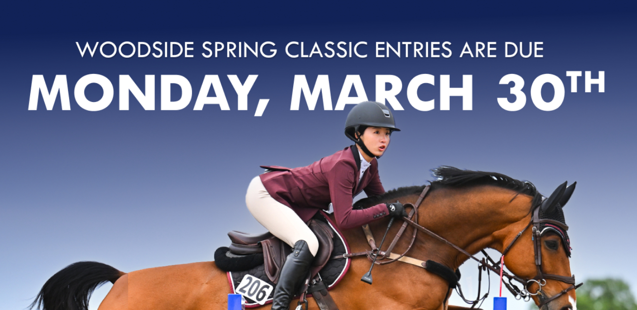 Woodside Spring Entries Due on Monday