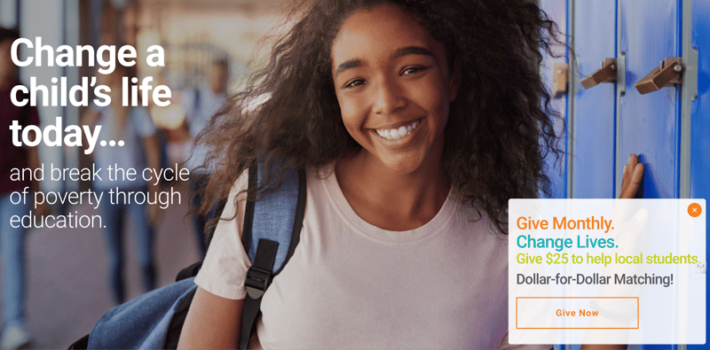 Take Stock in Children Inc. CTA example.