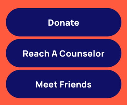 call-to-action buttons featured on nonprofit website The Trevor Project