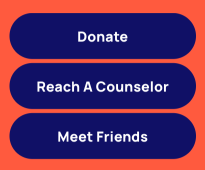 call-to-action buttons featured on nonprofit website The Trevor Project