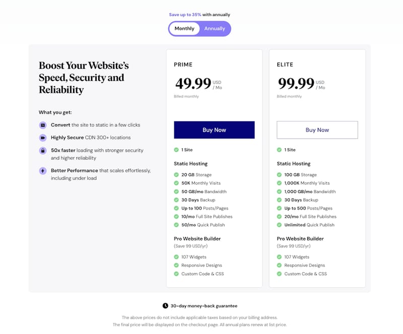 Hosting for Elementor