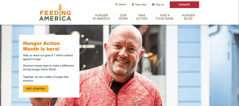 Feeding America navigation example