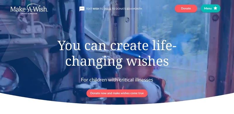 Make-A-Wish navigation example