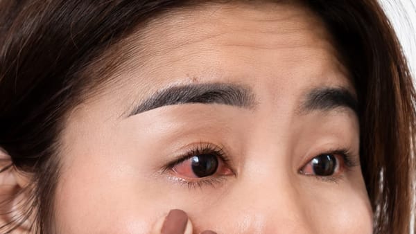 A person with pink eye